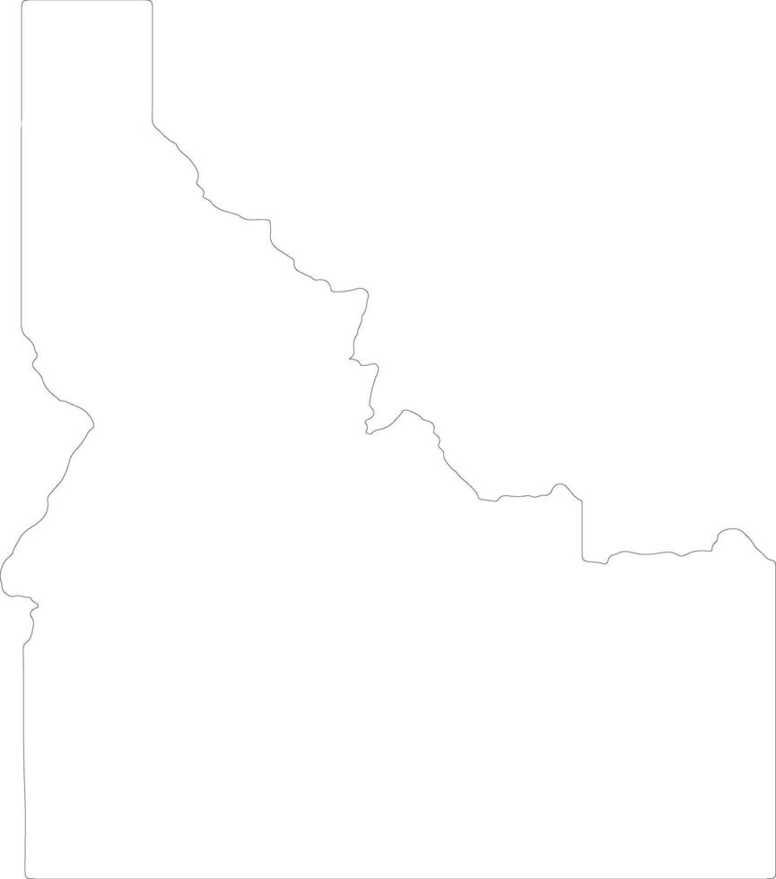 Idaho uni États de Amérique contour carte vecteur