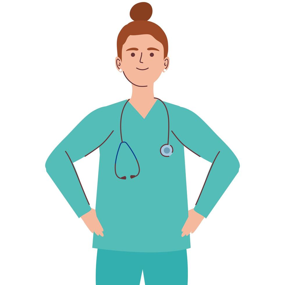 personnage de femme médecin vecteur