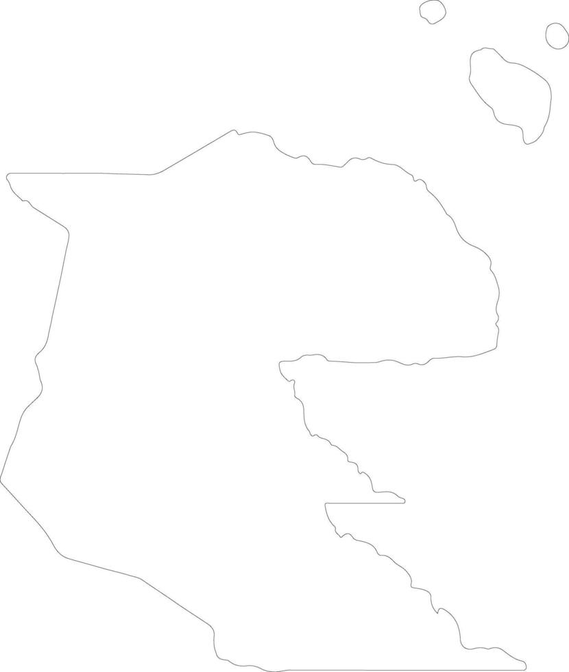 morobe papouasie Nouveau Guinée contour carte vecteur