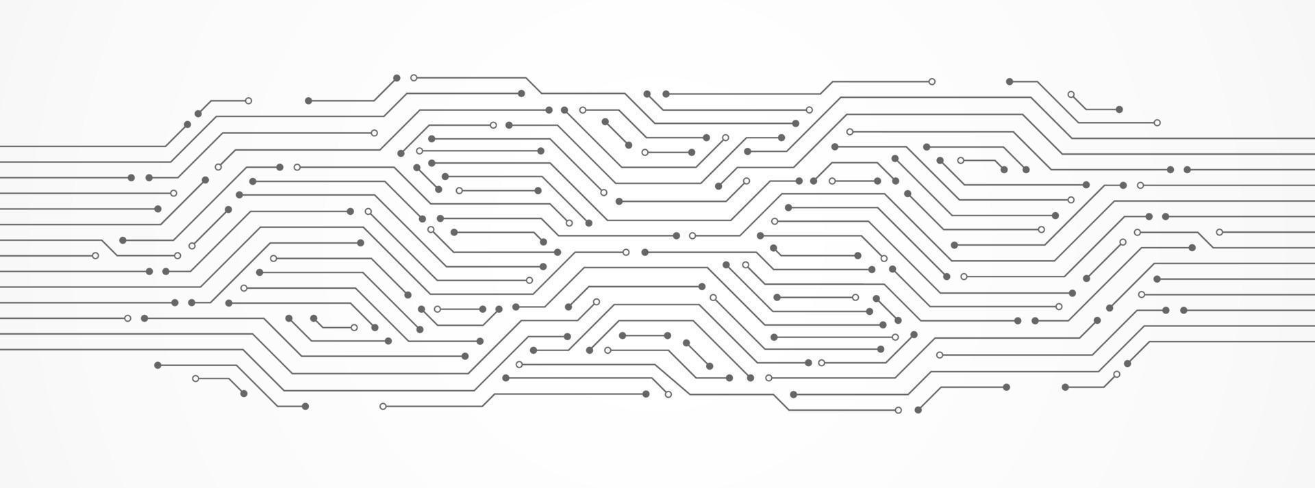 arrière-plan abstrait de la technologie, modèle de carte de circuit imprimé, puce électronique, ligne électrique vecteur