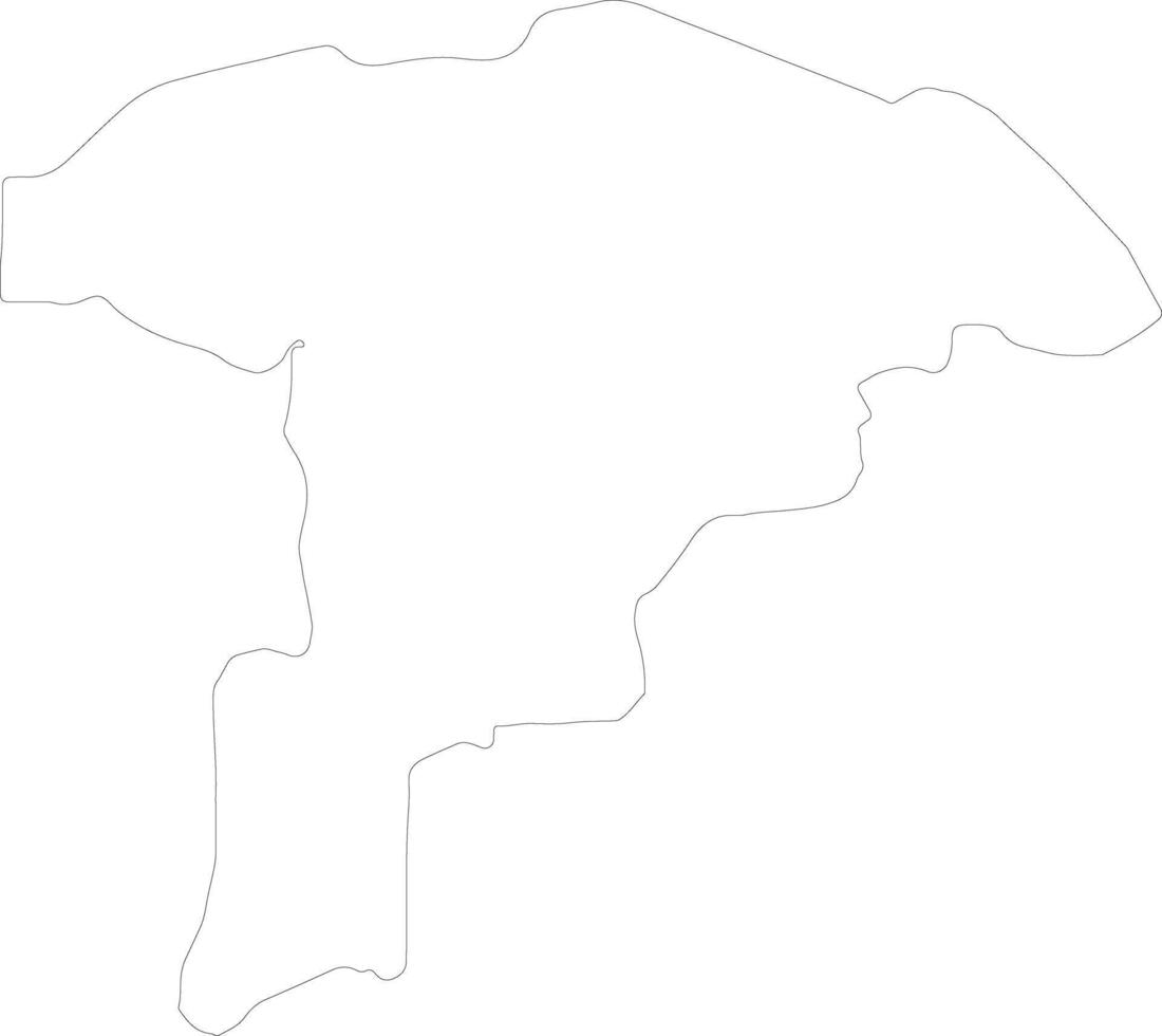 sokoto Nigeria contour carte vecteur
