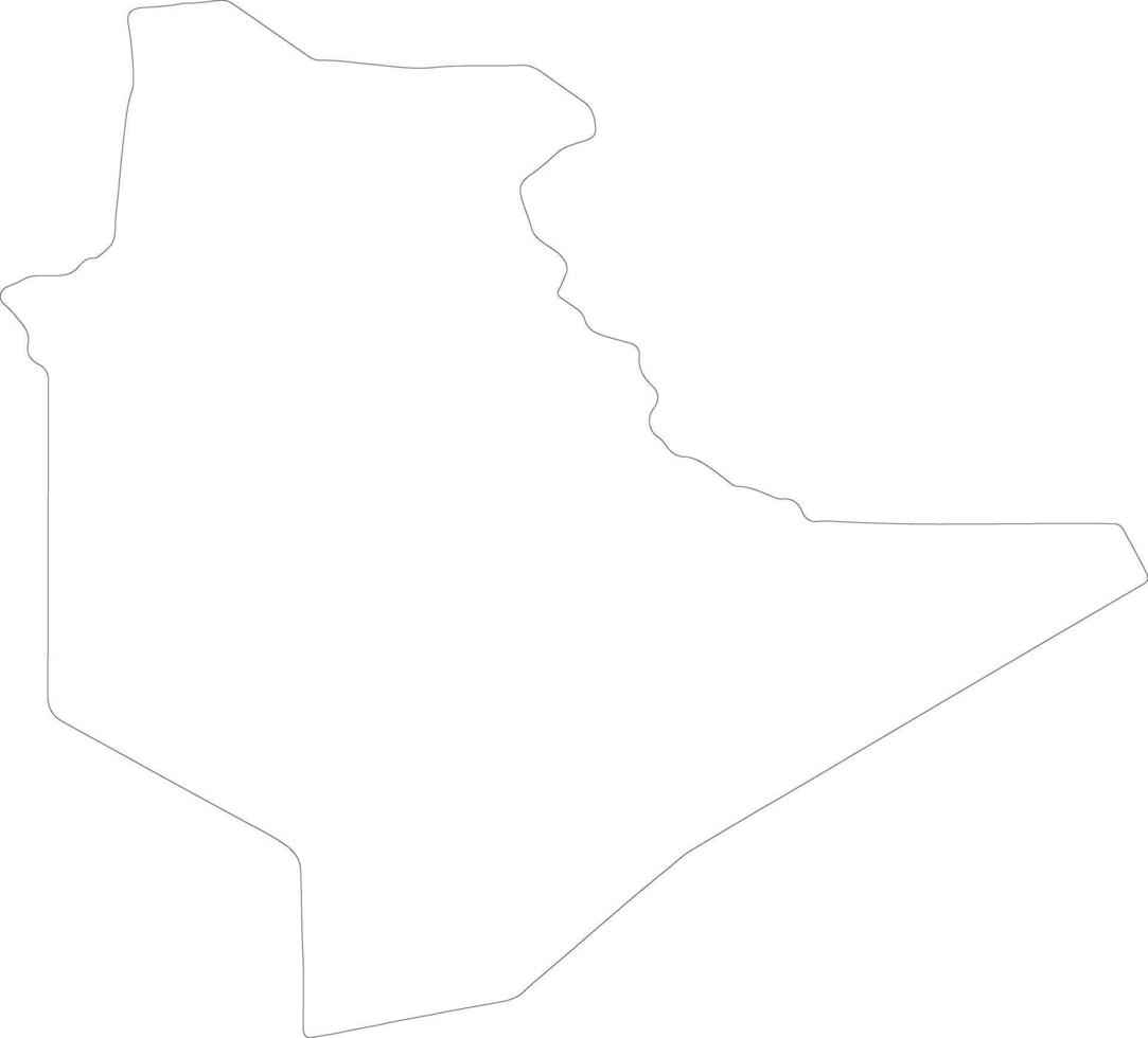 tamanghasset Algérie contour carte vecteur