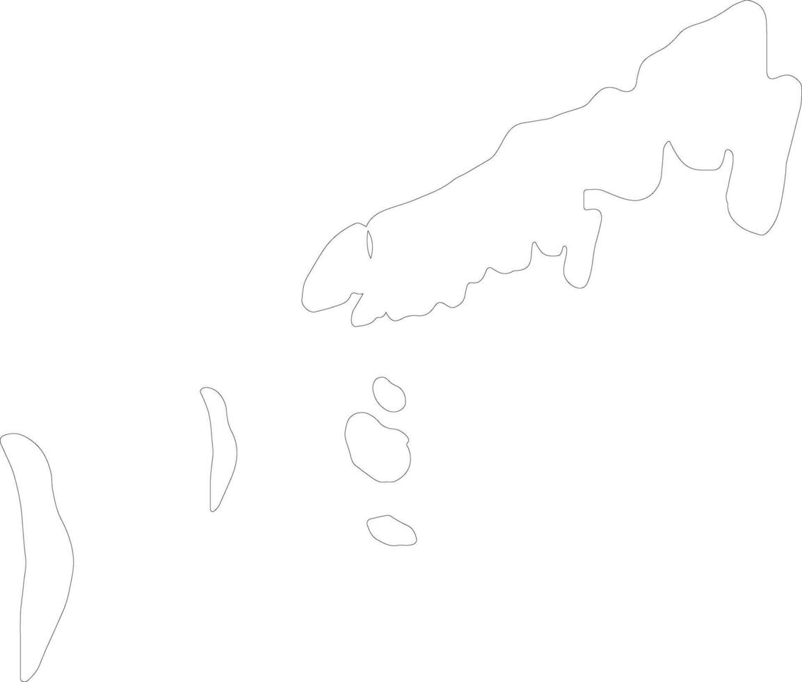 tawi-tawi philippines contour carte vecteur