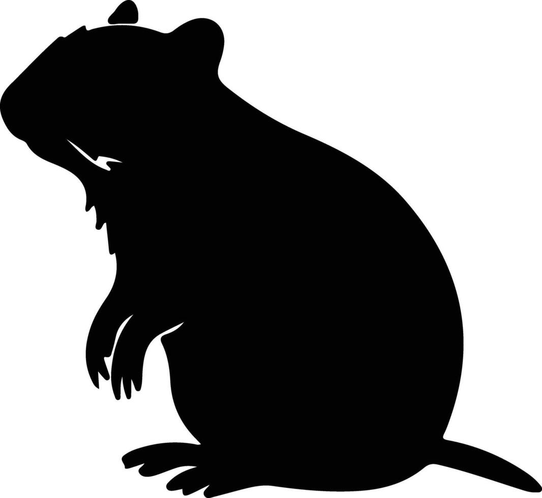 agouti noir silhouette vecteur