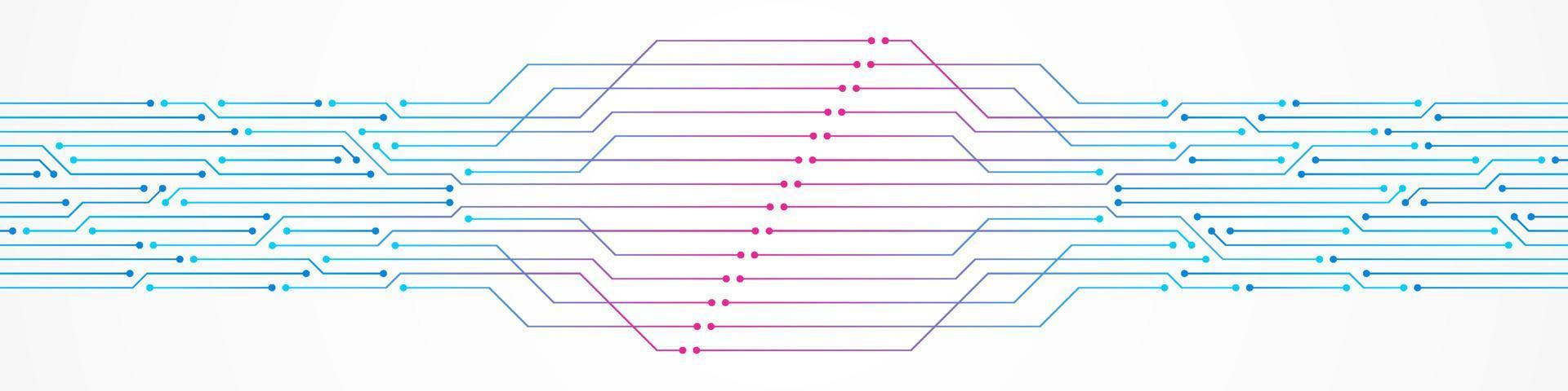 arrière-plan abstrait de la technologie, modèle de carte de circuit imprimé, puce électronique, ligne électrique vecteur