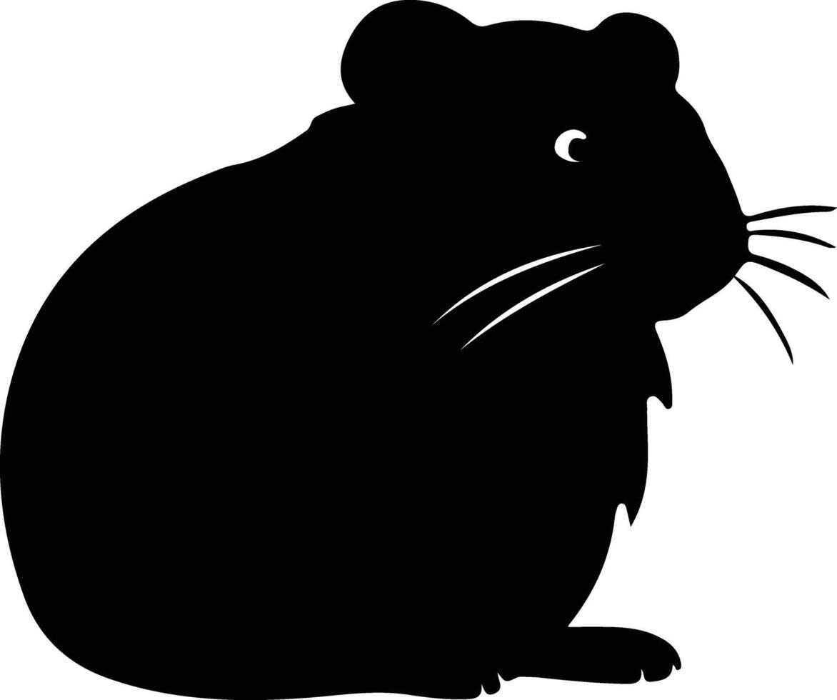 ours noirhamster noir silhouette vecteur