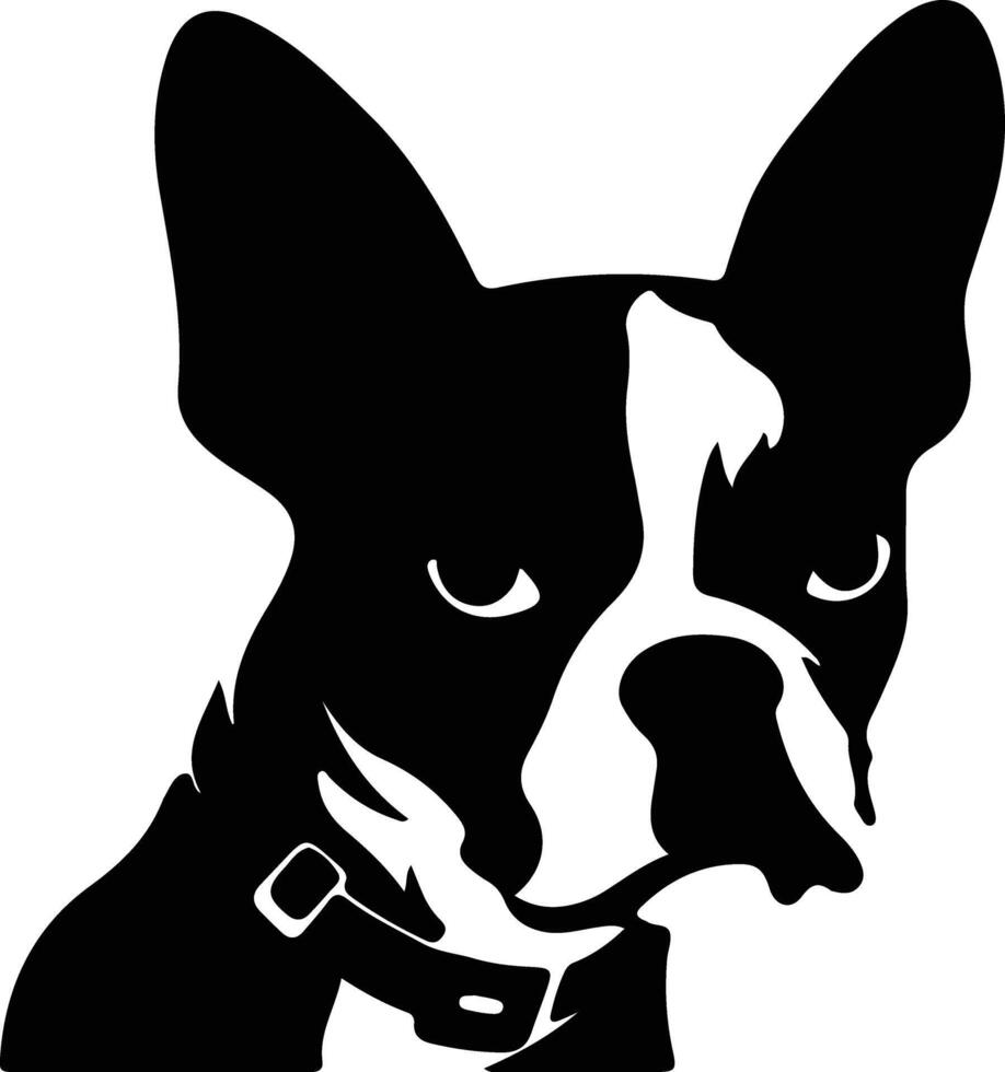 Boston terrier silhouette vecteur