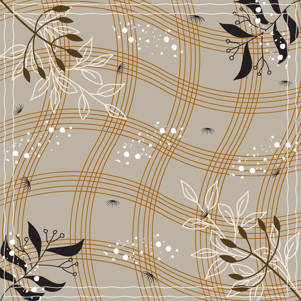 foulard en soie motif abstrait avec style floral. design utile pour hijab, foulard, bandana, tissu, mode, châle, papier peint, couvre-lit, etc. vecteur
