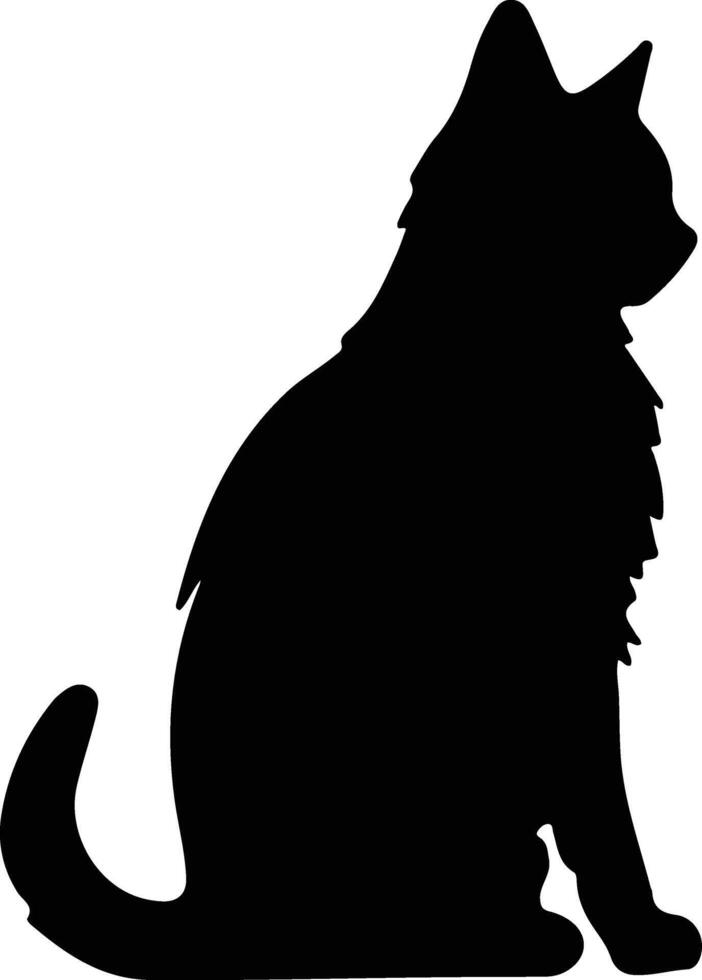 chat noir silhouette vecteur