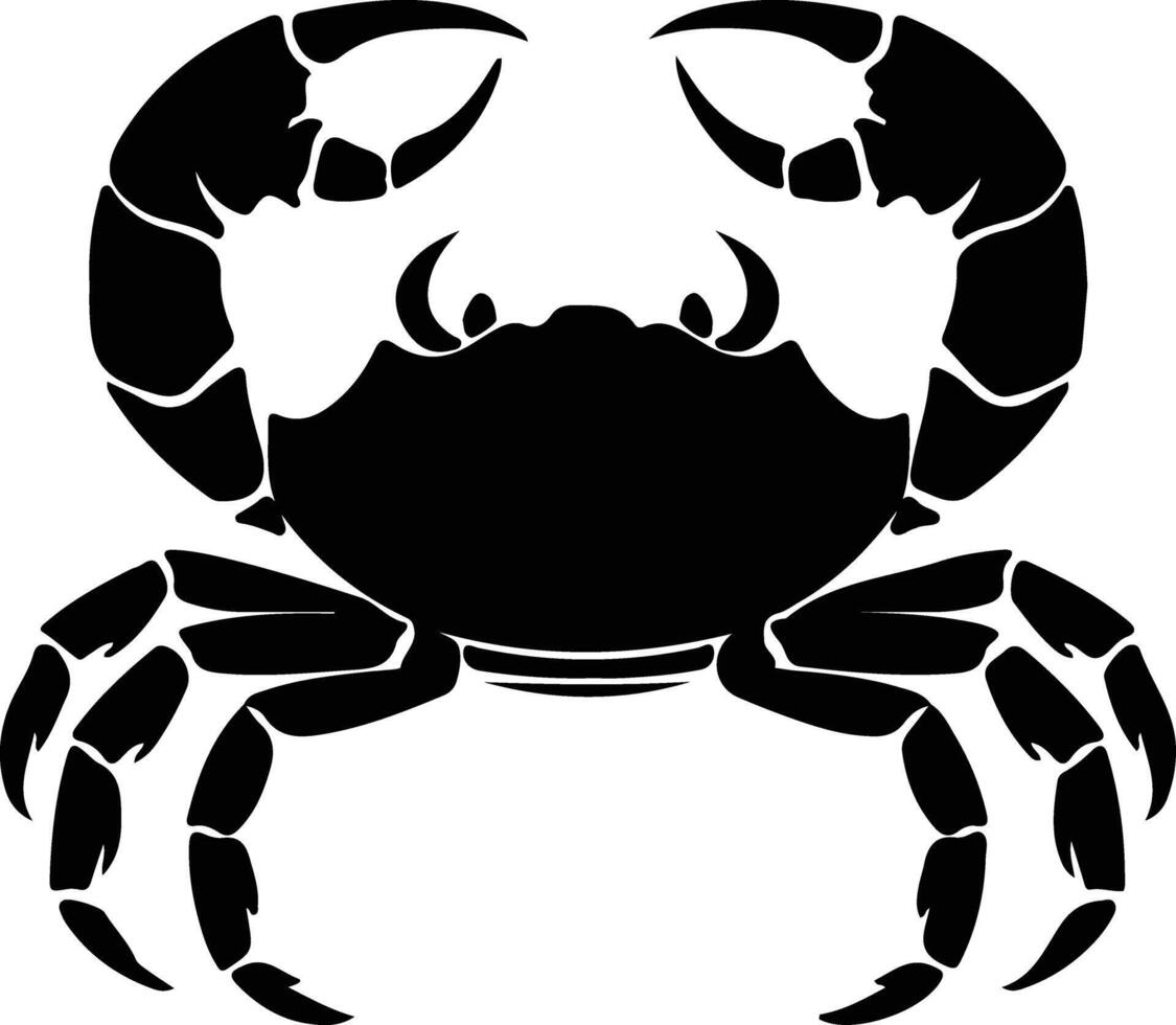 Crabe noir silhouette vecteur