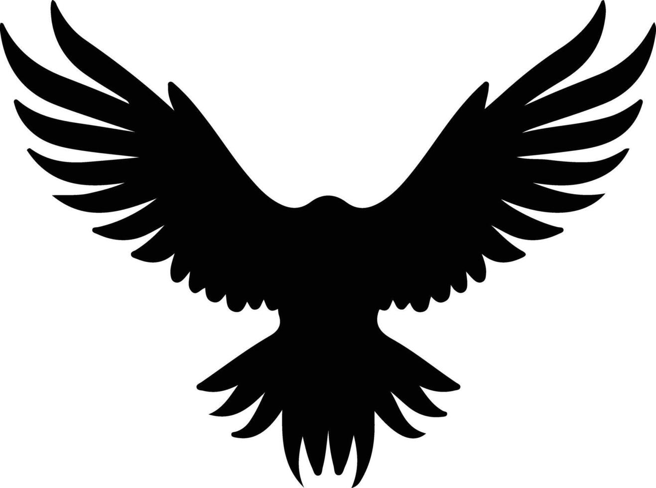 Aigle noir silhouette vecteur