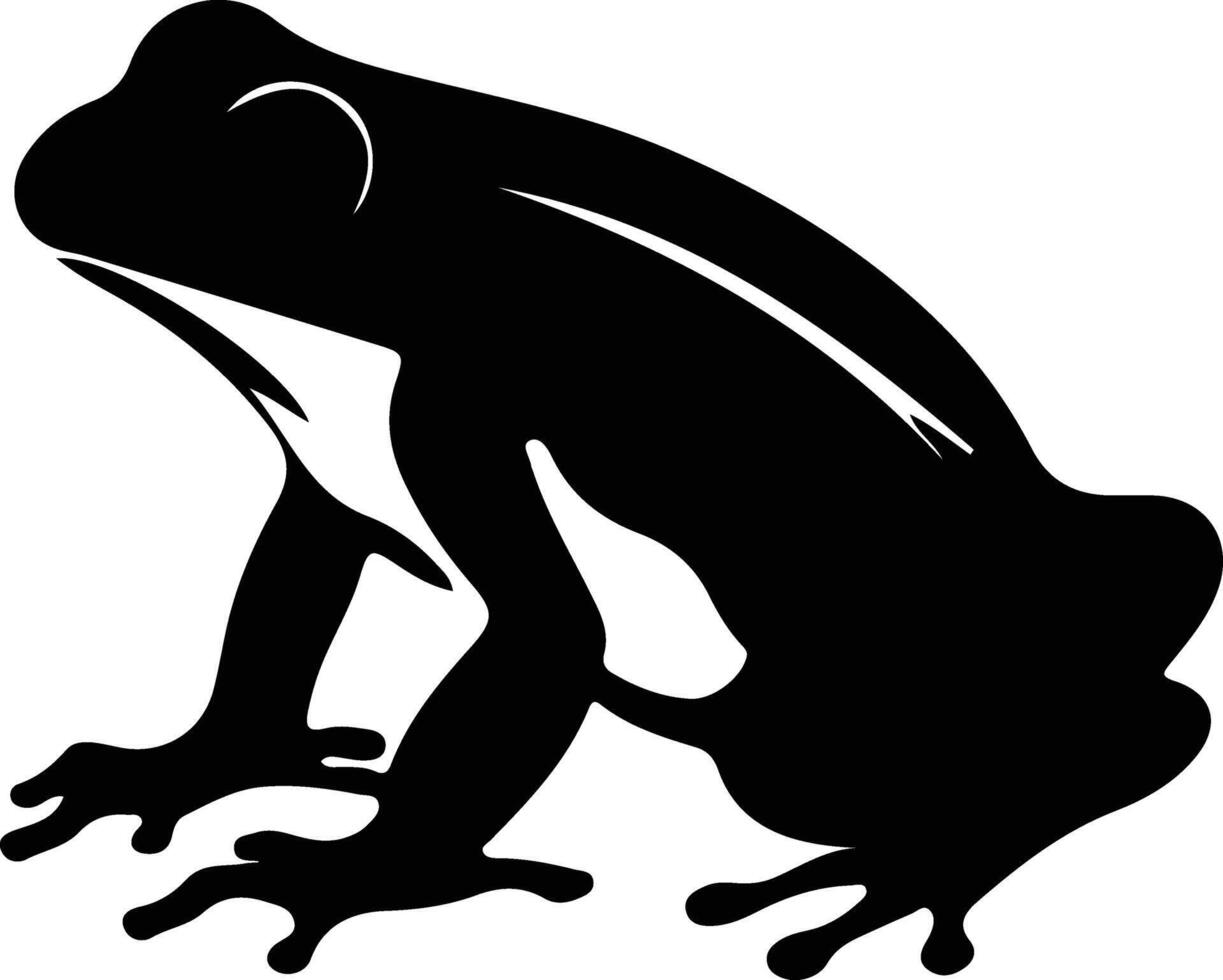 grenouille noir silhouette vecteur