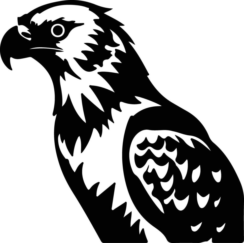 harpie Aigle noir silhouette vecteur