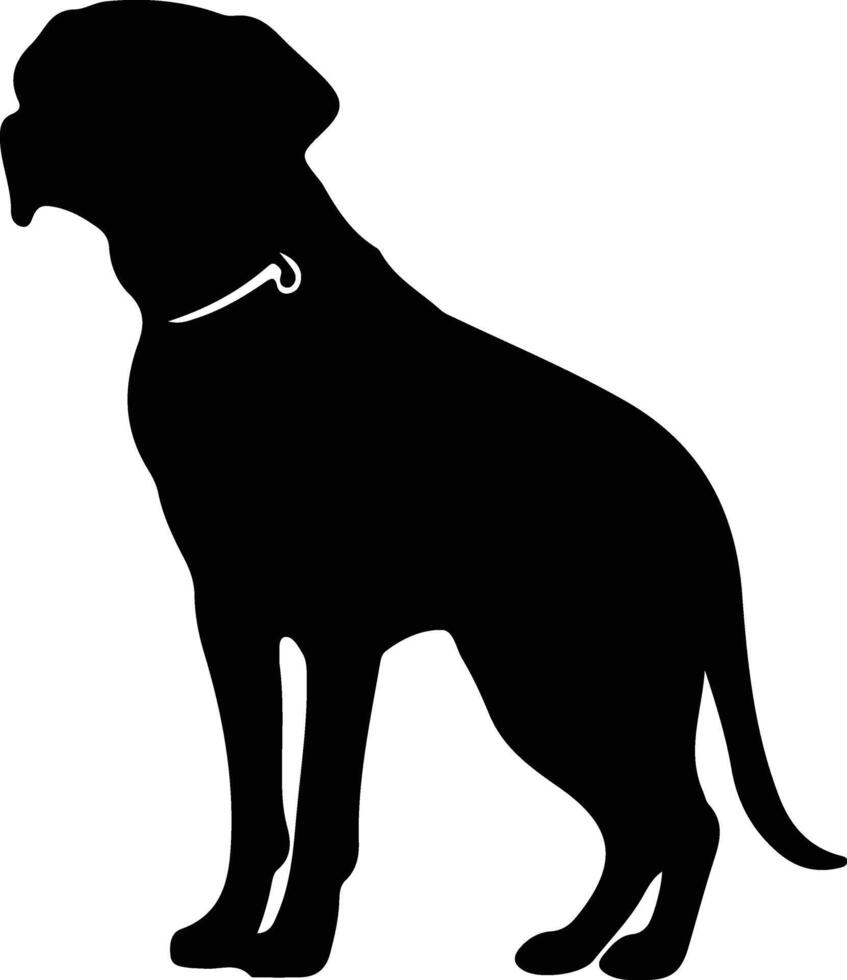 chien noir silhouette vecteur
