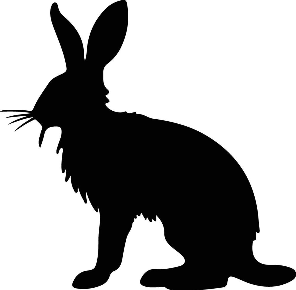 jack lapin noir silhouette vecteur