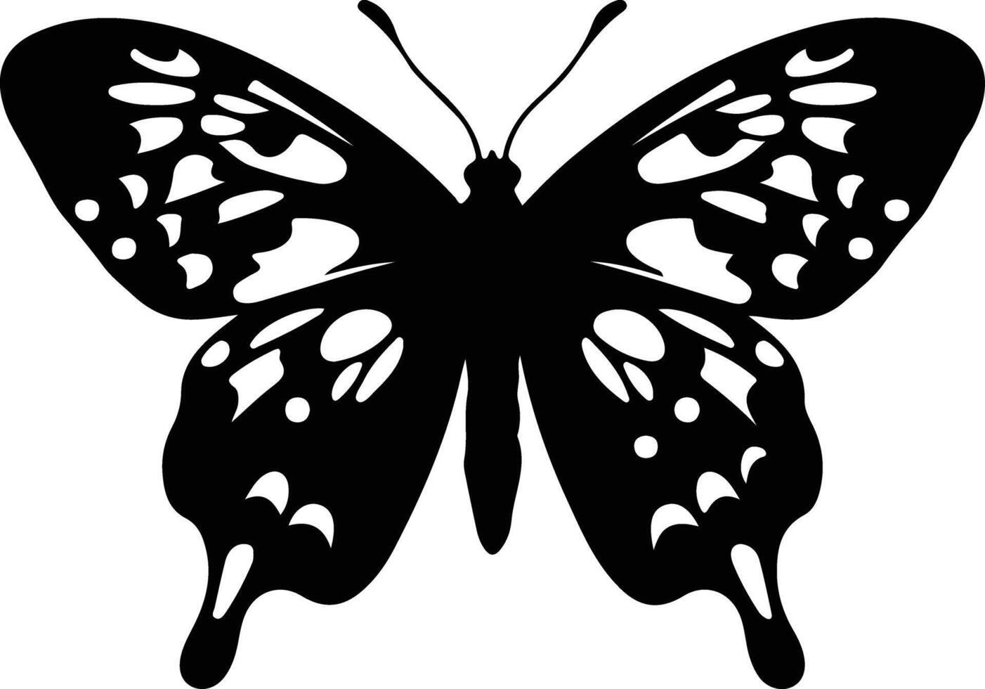 Oregon tache d'argent papillon noir silhouette vecteur