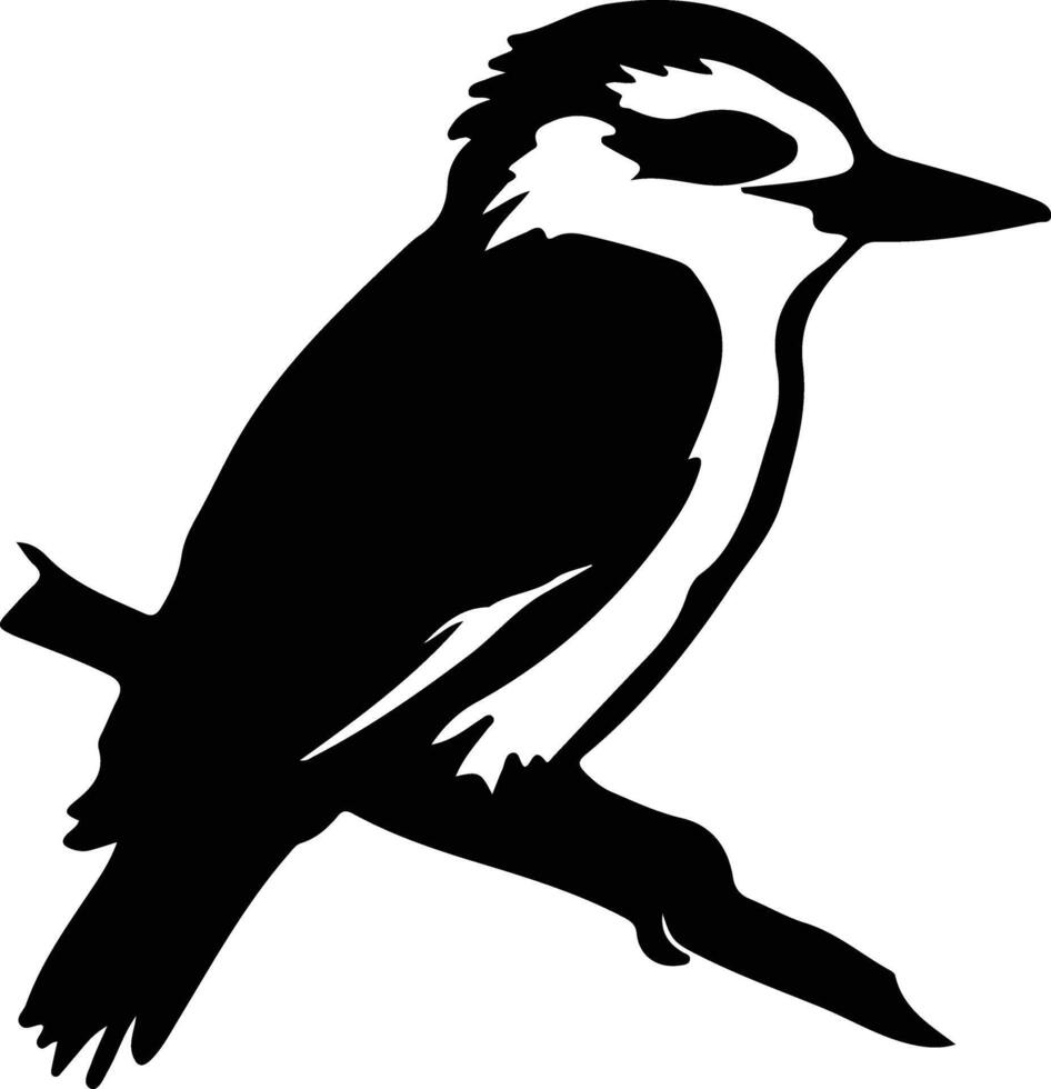kookaburra noir silhouette vecteur