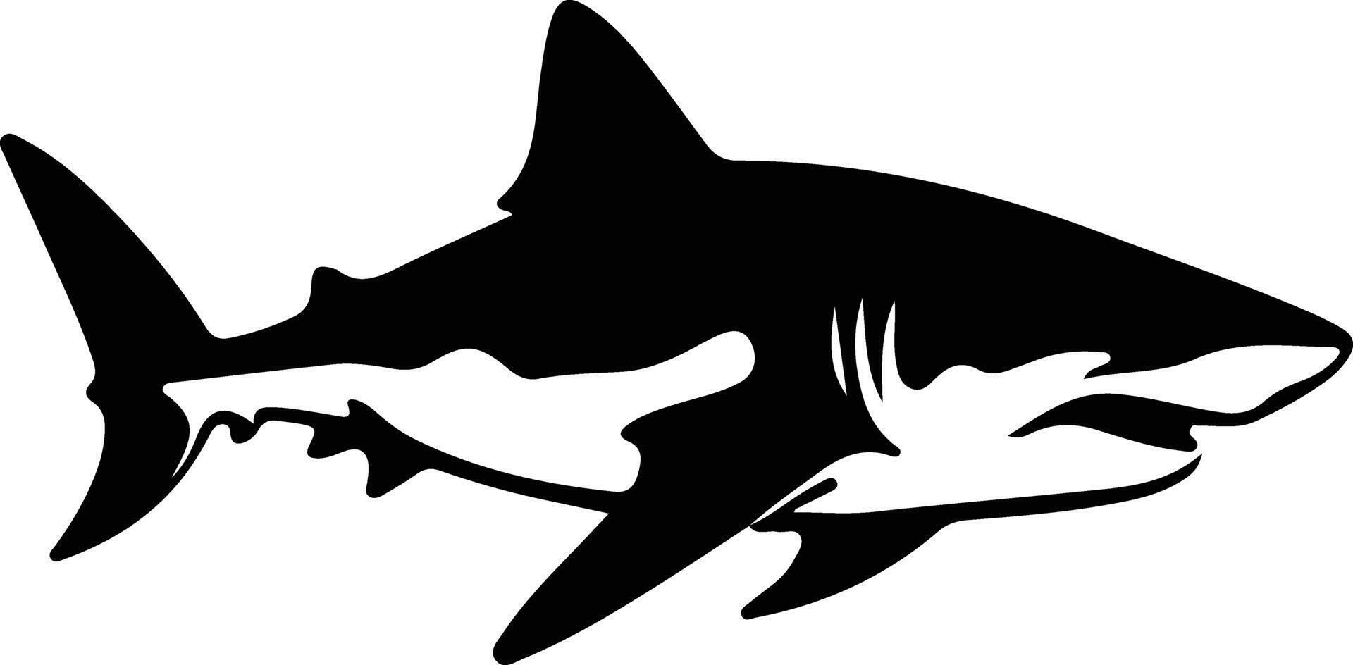 citron requin noir silhouette vecteur