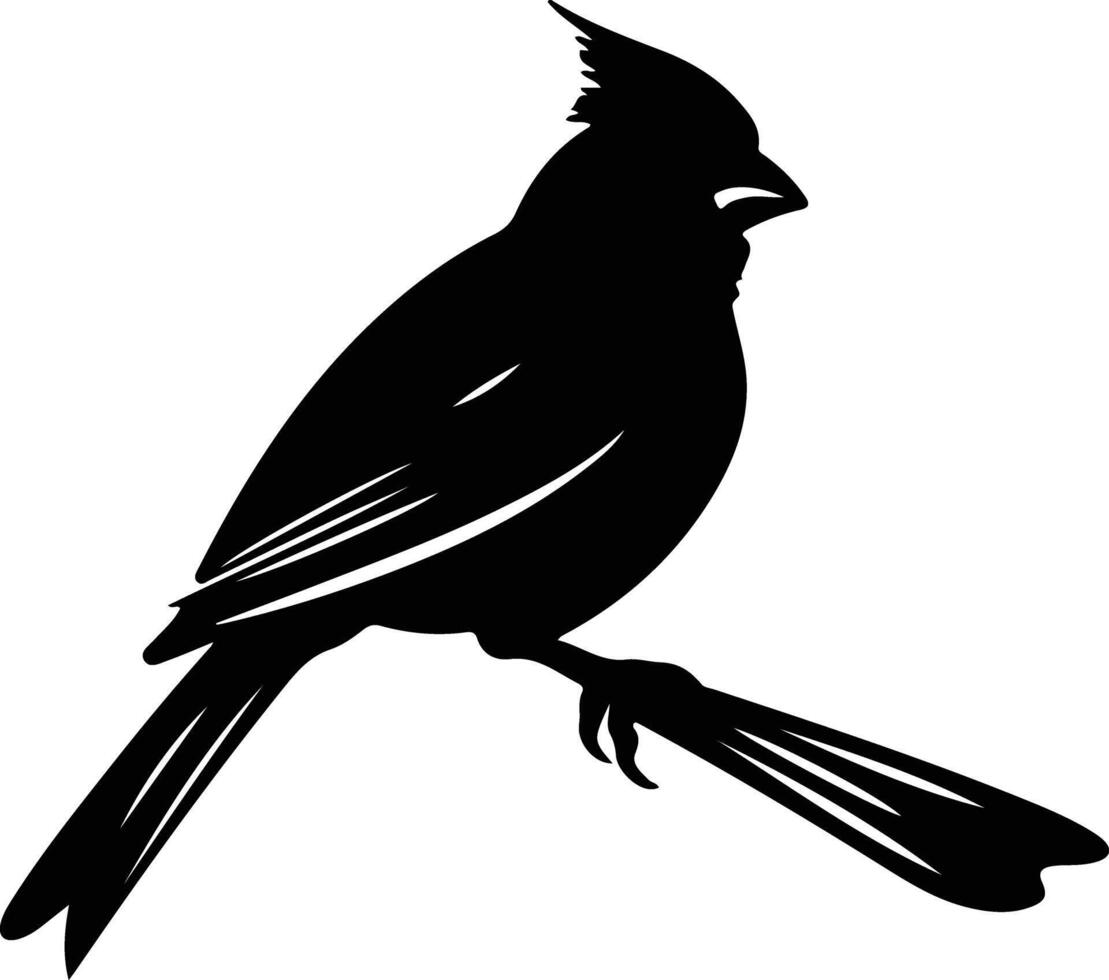 nord cardinal noir silhouette vecteur