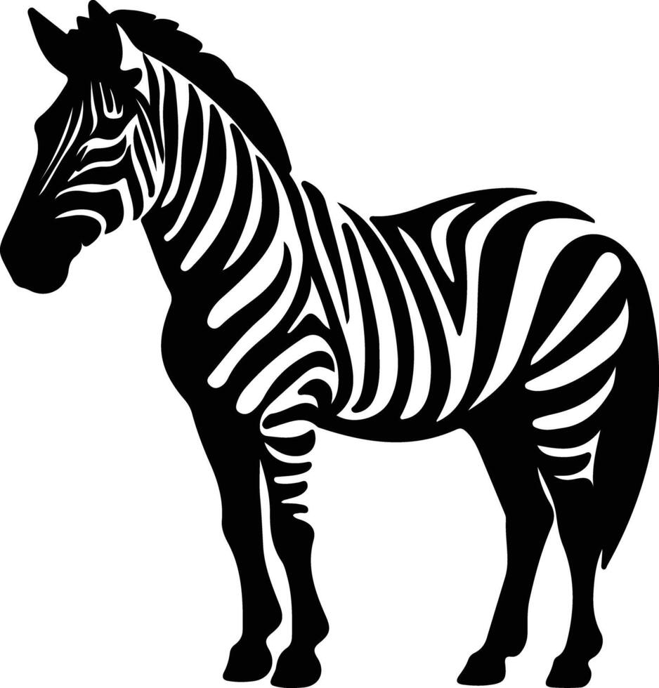 quagga noir silhouette vecteur