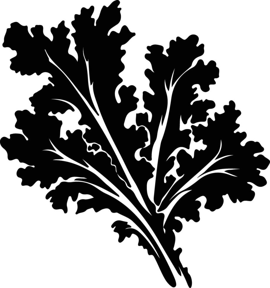 moutarde légumes verts noir silhouette vecteur