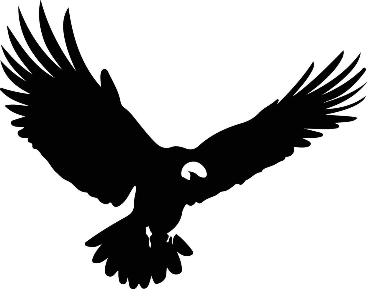 vautour noir silhouette vecteur