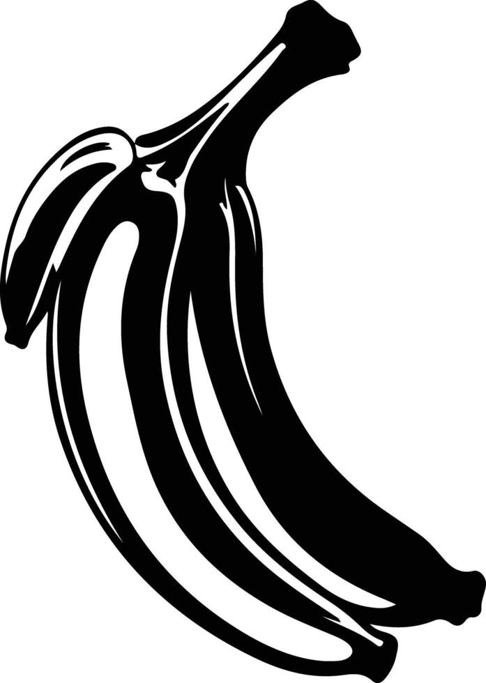 banane noir silhouette vecteur