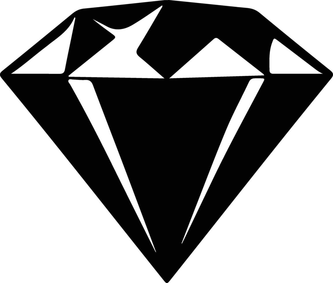 diamant noir silhouette vecteur