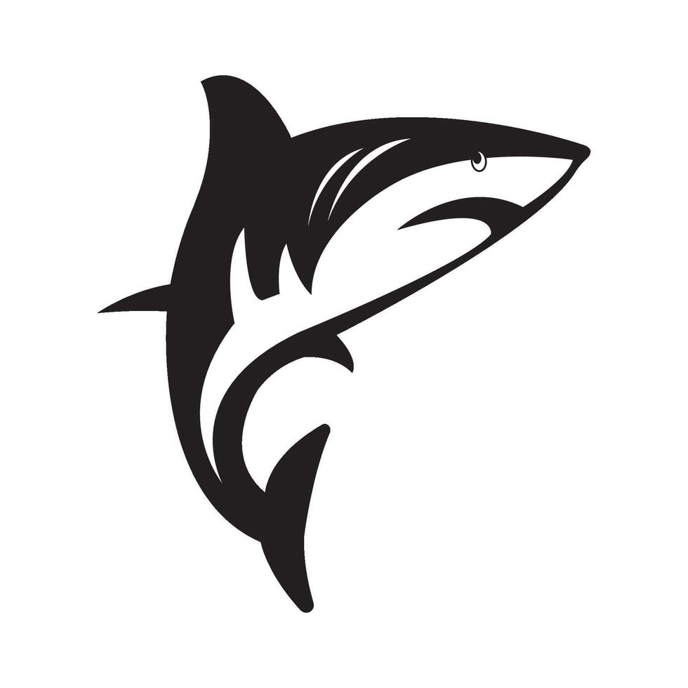 modèle de conception de vecteur de logo d'icône de requin