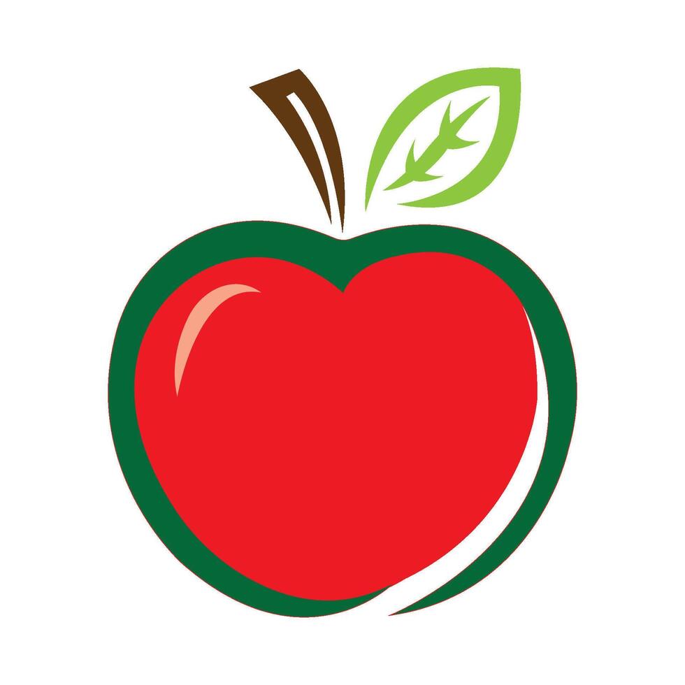 modèle de conception de vecteur de logo d'icône de pomme