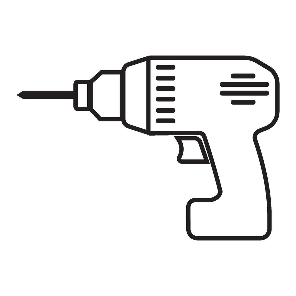 modèle de conception de vecteur de logo d'icône de perceuse électrique