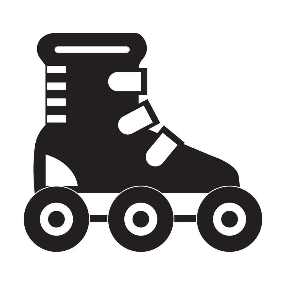 patins icône logo modèle de conception de vecteur