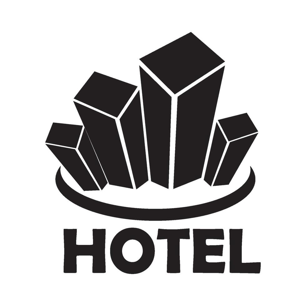 modèle de conception de vecteur de logo d'icône d'hôtel