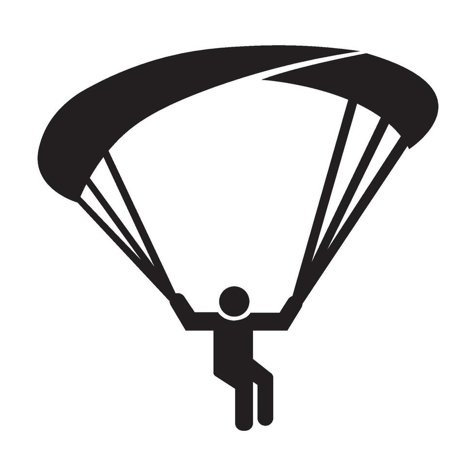 modèle de conception de vecteur de logo d'icône de parachute