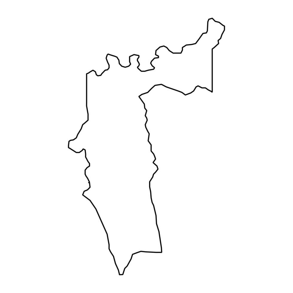 san Juan laventille Région carte, administratif division de Trinidad et tobago. vecteur illustration.