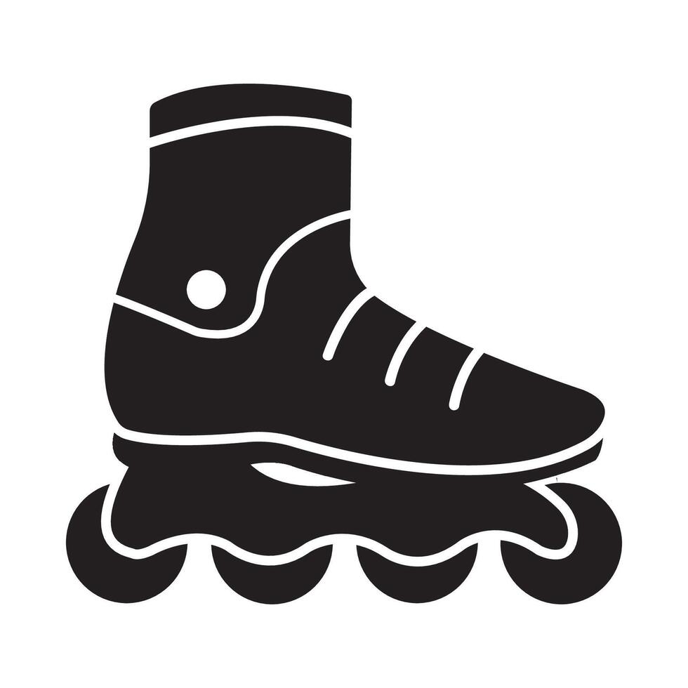 patins icône logo modèle de conception de vecteur