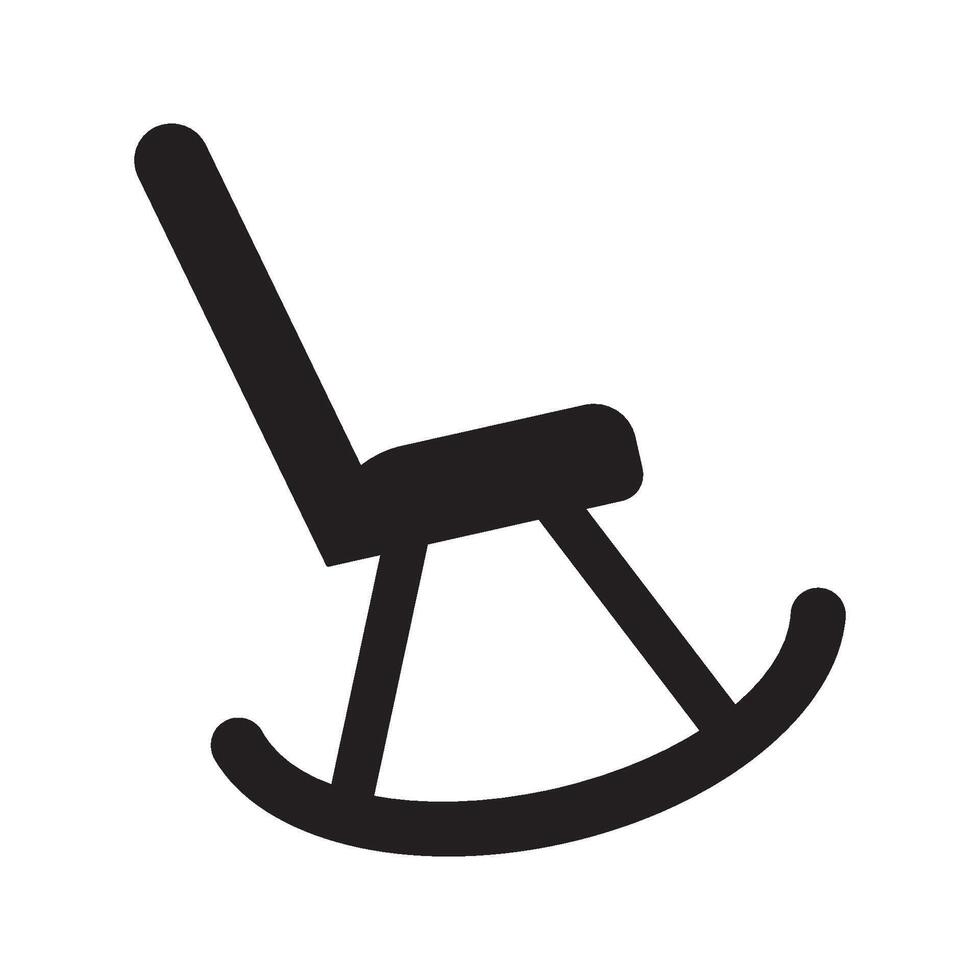 balancement chaise icône logo vecteur conception modèle