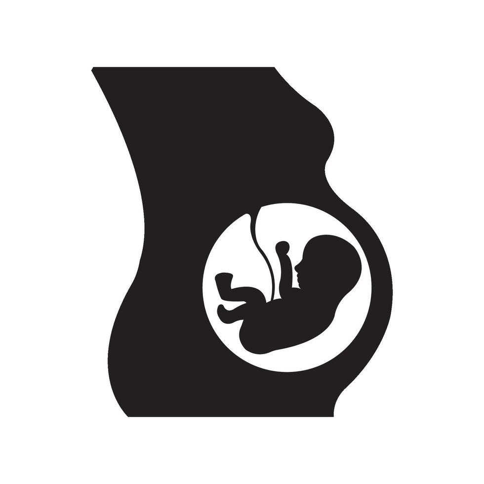 modèle de conception de vecteur icône logo foetus