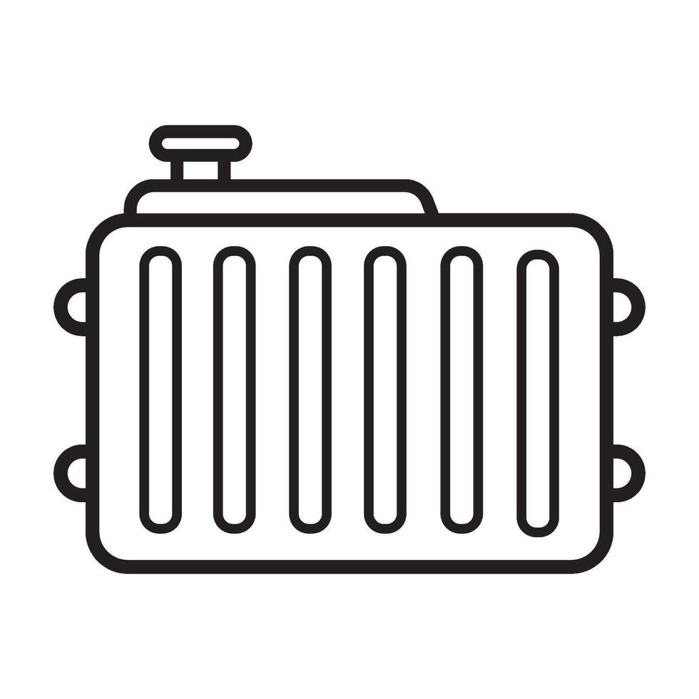 modèle de conception de vecteur de logo d'icône de radiateur