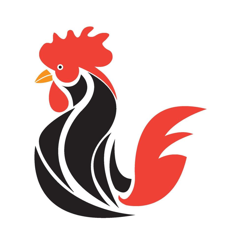 poulet icône logo vecteur conception modèle