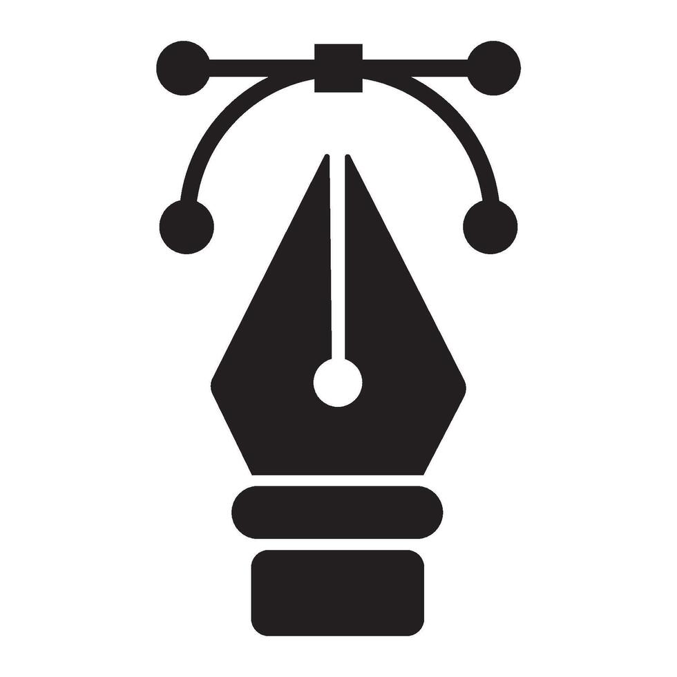 modèle de conception de vecteur de logo d'icône d'outil de stylo