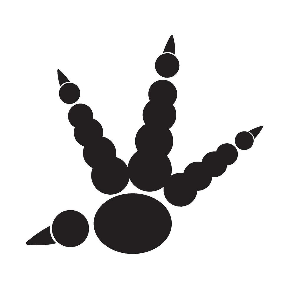 poulet empreintes icône vecteur conception modèle