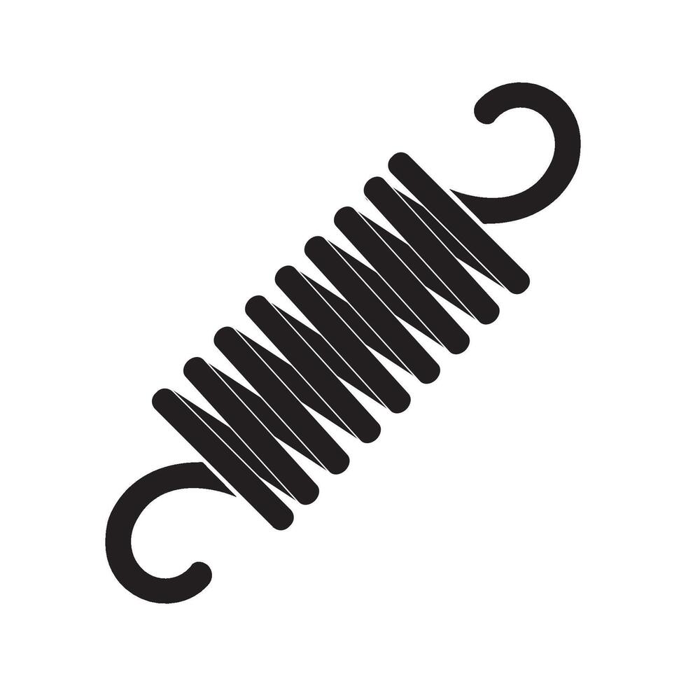 modèle de conception de vecteur de logo d'icône de ressort de fer