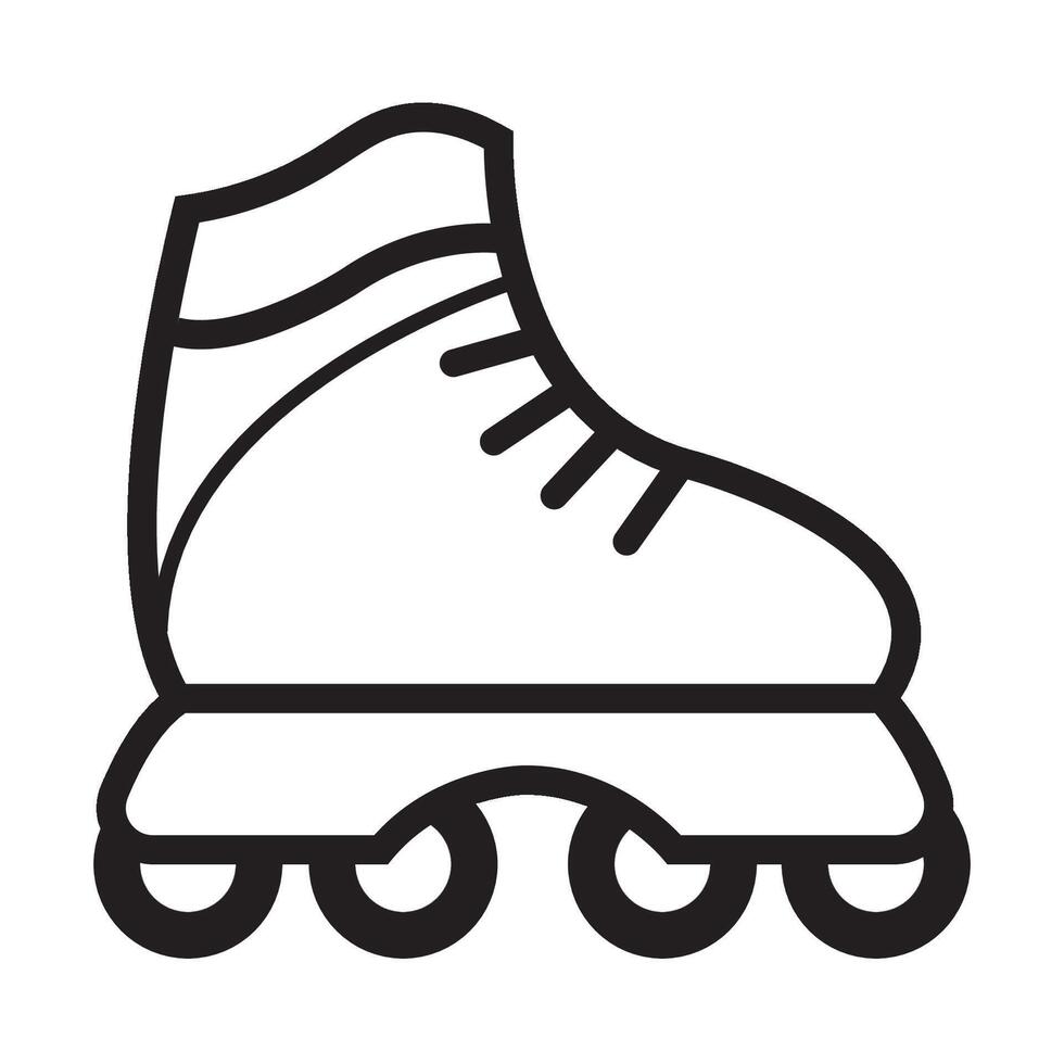 patins icône logo modèle de conception de vecteur