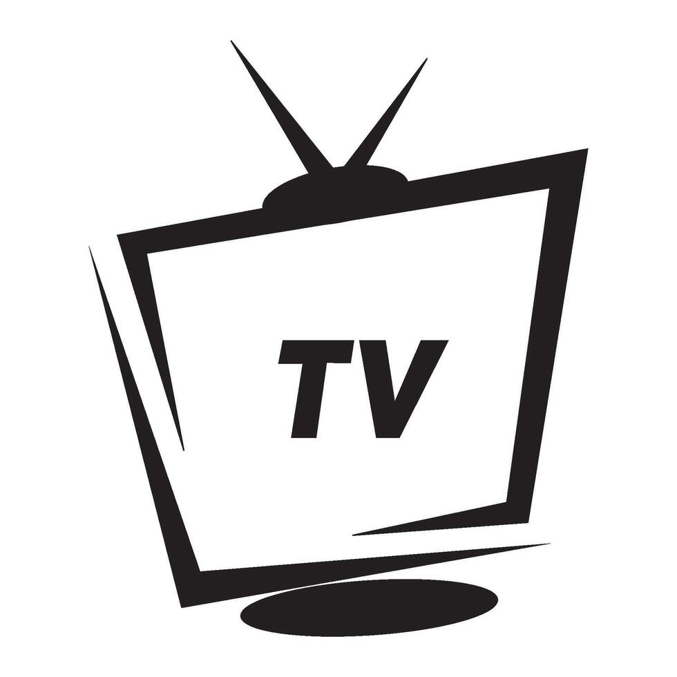 modèle de conception de vecteur de logo d'icône de télévision