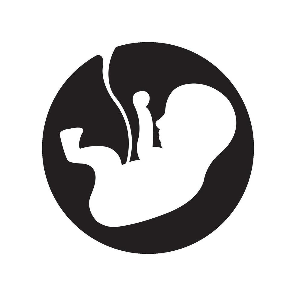 modèle de conception de vecteur icône logo foetus