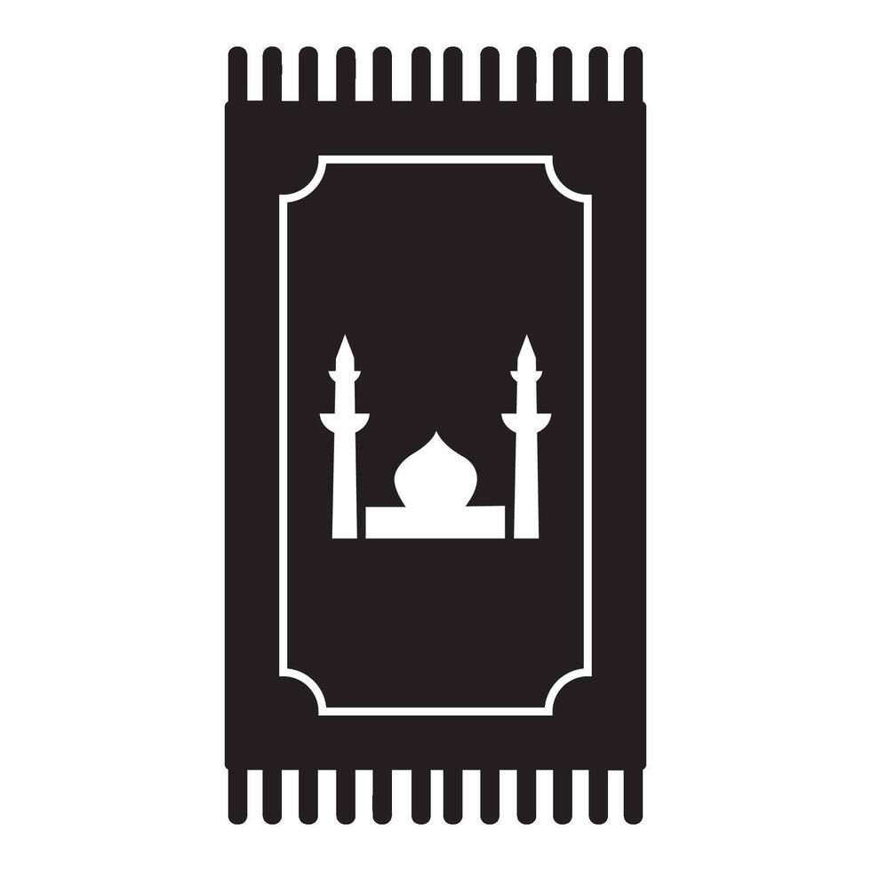 modèle de conception de vecteur de logo d'icône de tapis de prière