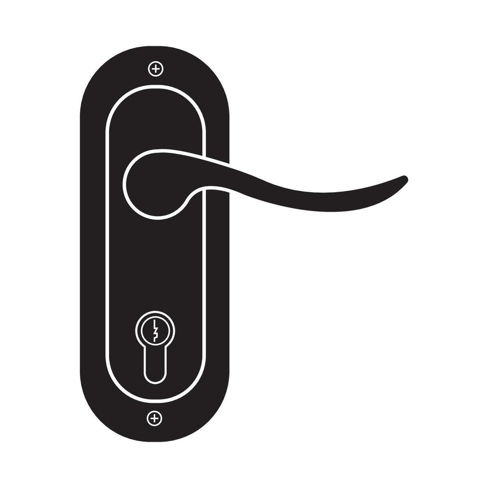 modèle de conception de vecteur de logo d'icône de poignée de porte