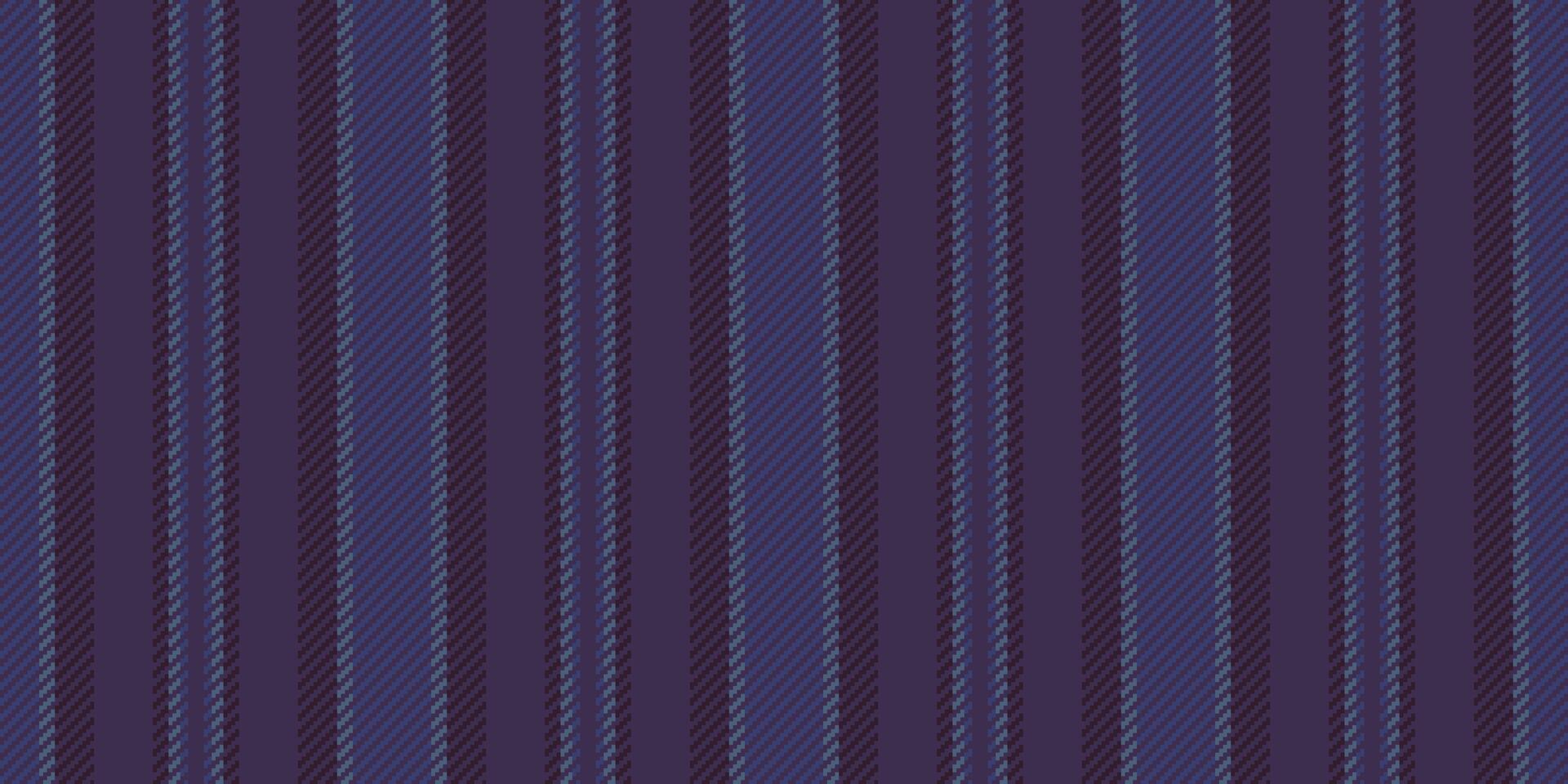 fibreux textile en tissu vertical, action de grâces modèle Contexte lignes. surface Bande vecteur texture sans couture dans violet et bleu couleurs.