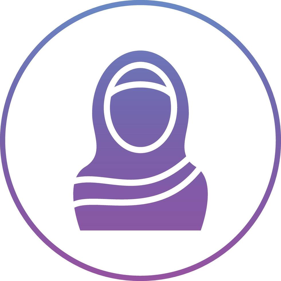 icône de vecteur hijab